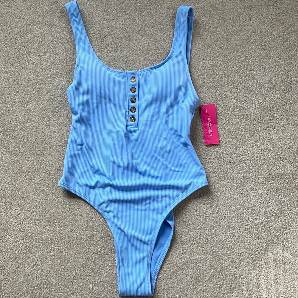 Blue One Piece Swimsuit (NEVER WORN)